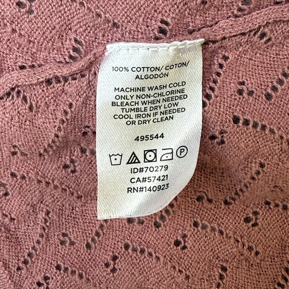 Loft Outlet Cardigan Womens M Pink Boho Feminine Romantic Coquette Clean Girl‎ - Picture 5 of 6